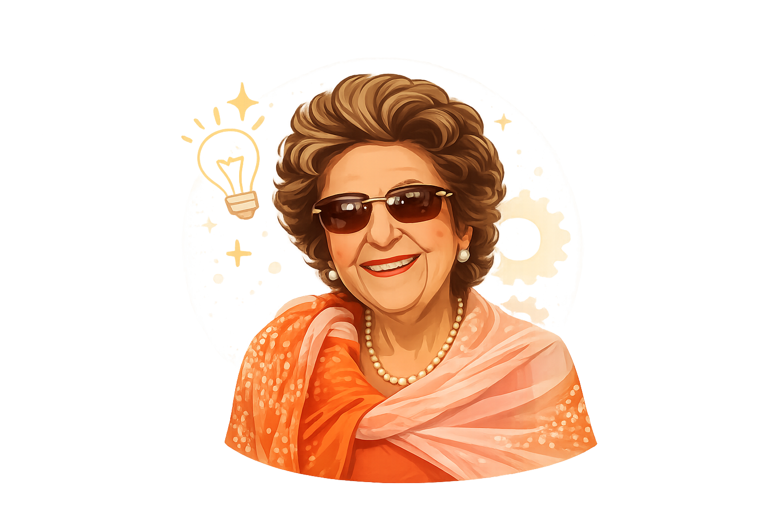 Retrato ilustrado de Dorina Nowill